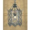 Casa Padrino Orientalische Designer Pendelleuchte mit Kristall-Deco in Antik Silber, Ø 24 x H 65 cm