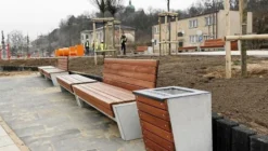 Casa Padrino Parkbank - Stadtbank Braun / Grau 200 cm - Outdoor & Park Möbel