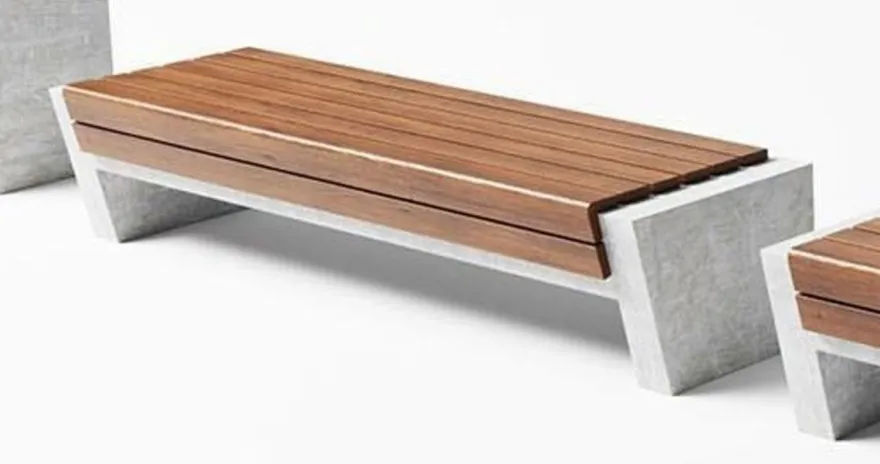 Casa Padrino Parkbank - Stadtbank Braun / Grau 200 cm - Outdoor & Park Möbel