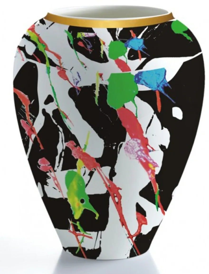 Casa Padrino Porzellan Vase Harald Glööckler Art – Barock Dekoration – Höhe 25 cm, Durchmesser 19,5 cm