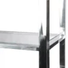 Casa Padrino Regalschrank mit Leiter Schwarz / Silber 219 x 43 x H. 240 cm - Bücherschrank - Wohnzimmer Schrank - Büro Schrank - Wohnzimmer Möbel - Büro Möbel - Luxus Möbel