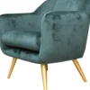 Casa Padrino Retro Salon Sessel Grün / Gold - Cocktailsessel 60er Jahre Stuhl Möbel