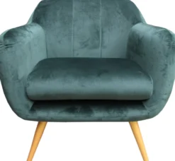 Casa Padrino Retro Salon Sessel Grün / Gold - Cocktailsessel 60er Jahre Stuhl Möbel