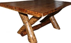 Casa Padrino Rustikaler Eichen Esstisch Massivholz - 200 x 115 x 83,5 cm - Massiver Speisetisch für Innen- und Außenbereich