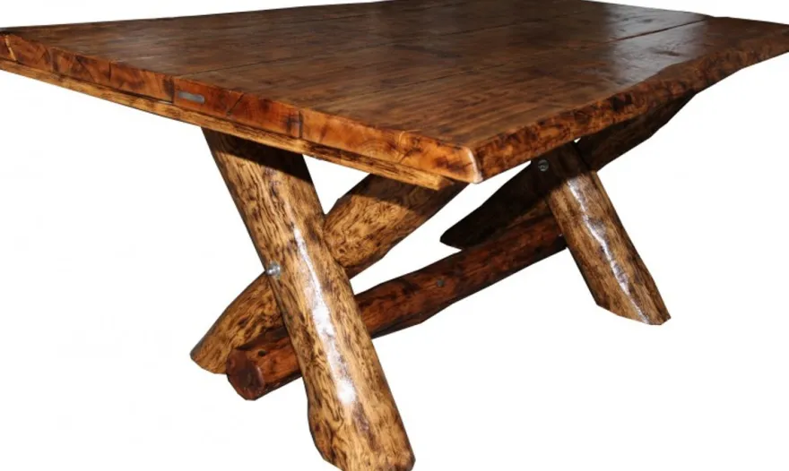Casa Padrino Rustikaler Eichen Esstisch Massivholz - 200 x 115 x 83,5 cm - Massiver Speisetisch für Innen- und Außenbereich