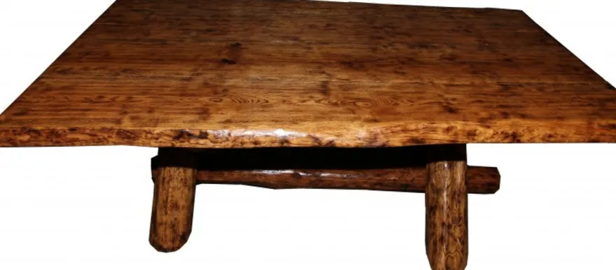 Casa Padrino Rustikaler Eichen Esstisch Massivholz - 200 x 115 x 83,5 cm - Massiver Speisetisch für Innen- und Außenbereich
