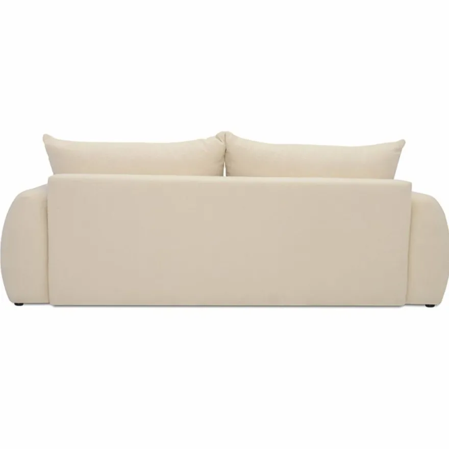 Casa Padrino Schlafsofa Creme 250 cm - Ausklappbares Wohnzimmer Sofa mit Kissen