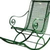 Casa Padrino Schmiedeeisen Garten Schaukelstuhl 55 x 150 cm - verschiedene Farben - Handgefertigte Gartenmöbel