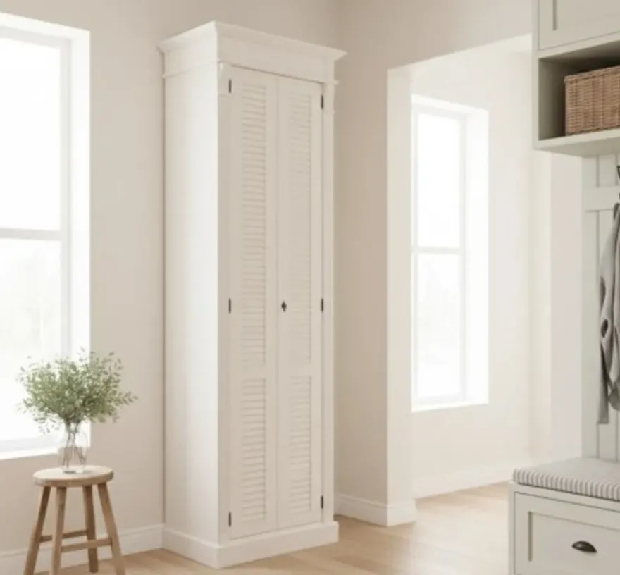 Casa Padrino Schrank im Landhausstil mit 2 Türen, 77 x 40 x 240 cm