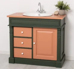 Casa Padrino Schrank im Landhausstil mit 1 Tür und 3 Schubladen, 103 x 51 x 91 cm