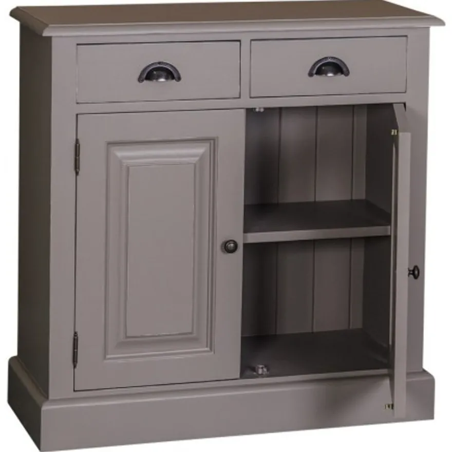 Casa Padrino Schrank im Landhausstil mit 2 Türen und 2 Schubladen, 85 x 35 x 85 cm