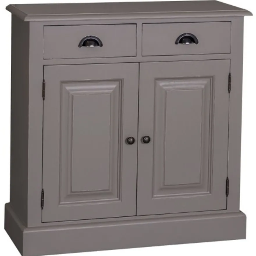 Casa Padrino Schrank im Landhausstil mit 2 Türen und 2 Schubladen, 85 x 35 x 85 cm