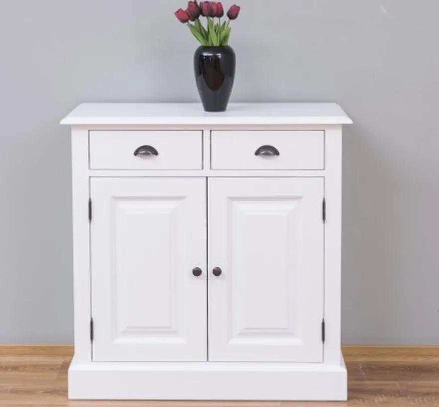 Casa Padrino Schrank im Landhausstil mit 2 Türen und 2 Schubladen, 85 x 35 x 85 cm