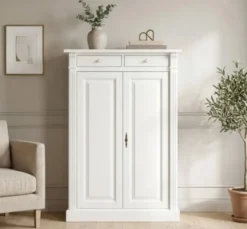 Casa Padrino Schrank im Landhausstil mit 2 Türen, 100 x 42 x 150 cm