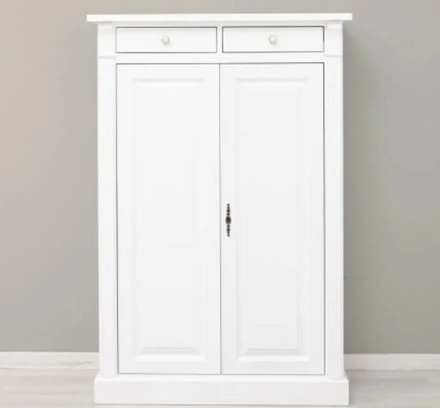 Casa Padrino Schrank im Landhausstil mit 2 Türen, 100 x 42 x 150 cm
