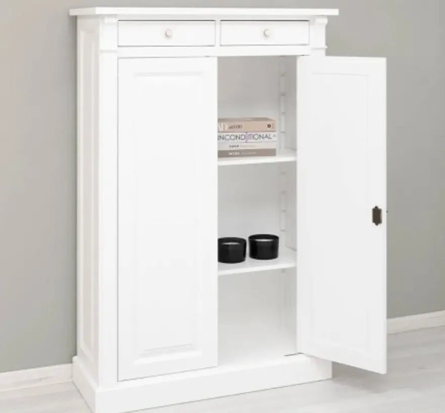 Casa Padrino Schrank im Landhausstil mit 2 Türen, 100 x 42 x 150 cm