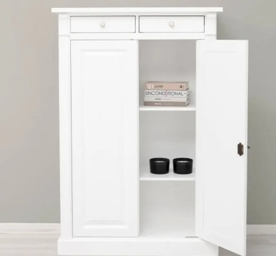Casa Padrino Schrank im Landhausstil mit 2 Türen, 100 x 42 x 150 cm