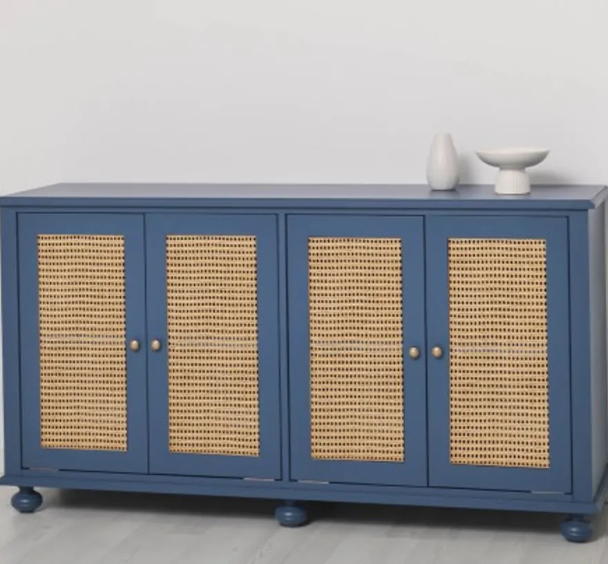 Casa Padrino Schrank im Landhausstil mit 4 Türen, 168 x 47 x 90 cm