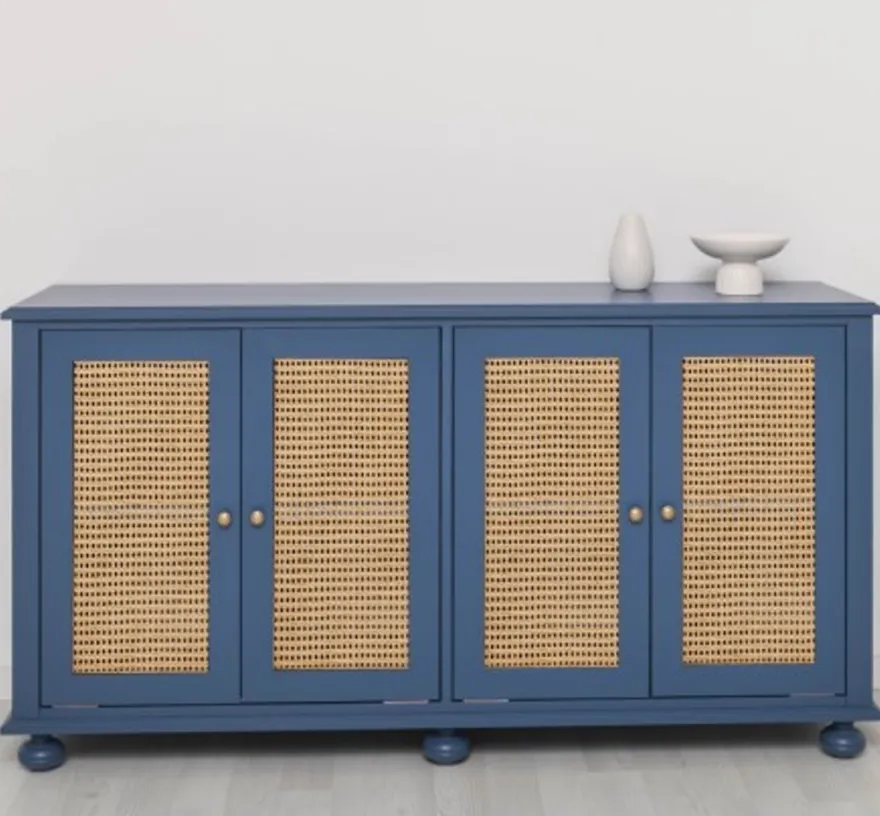 Casa Padrino Schrank im Landhausstil mit 4 Türen, 168 x 47 x 90 cm
