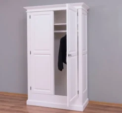 Casa Padrino Schrank im Landhausstil mit 2 Schiebetüren, 125 x 51 x 200 cm