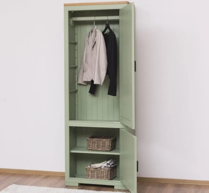 Casa Padrino Schrank im Landhausstil mit 2 Türen, 70 x 35 x 197 cm