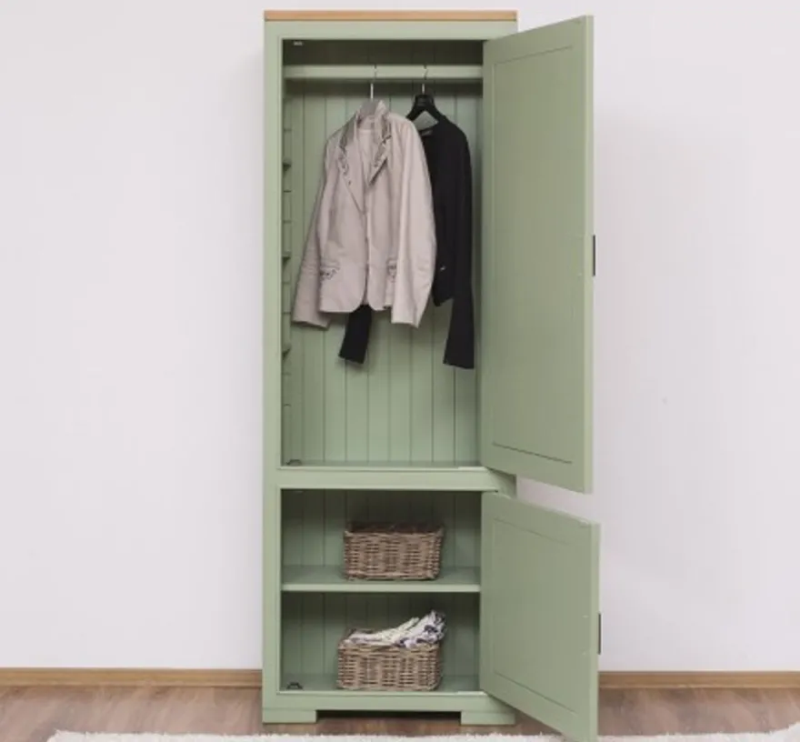 Casa Padrino Schrank im Landhausstil mit 2 Türen, 70 x 35 x 197 cm