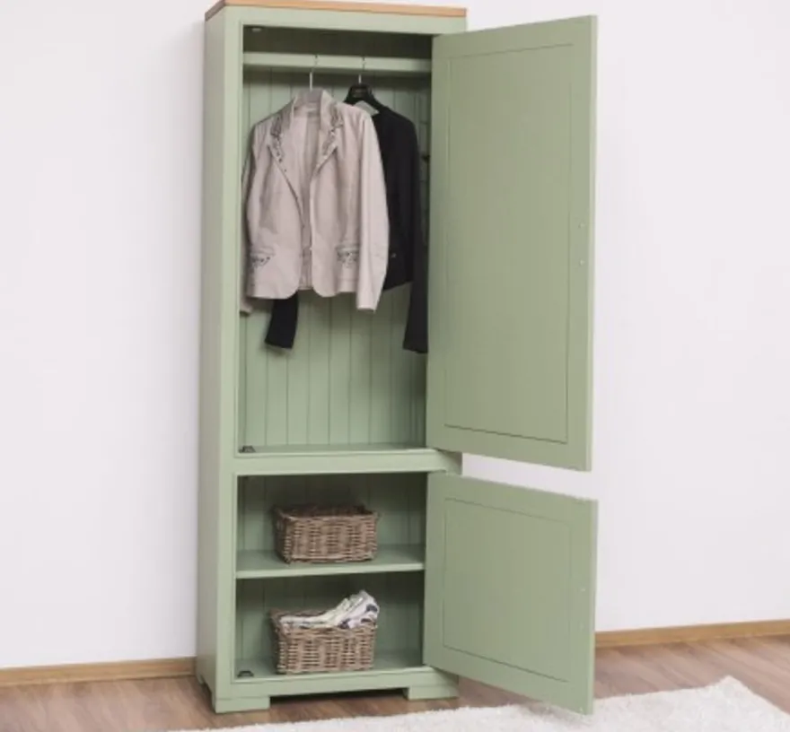 Casa Padrino Schrank im Landhausstil mit 2 Türen, 70 x 35 x 197 cm