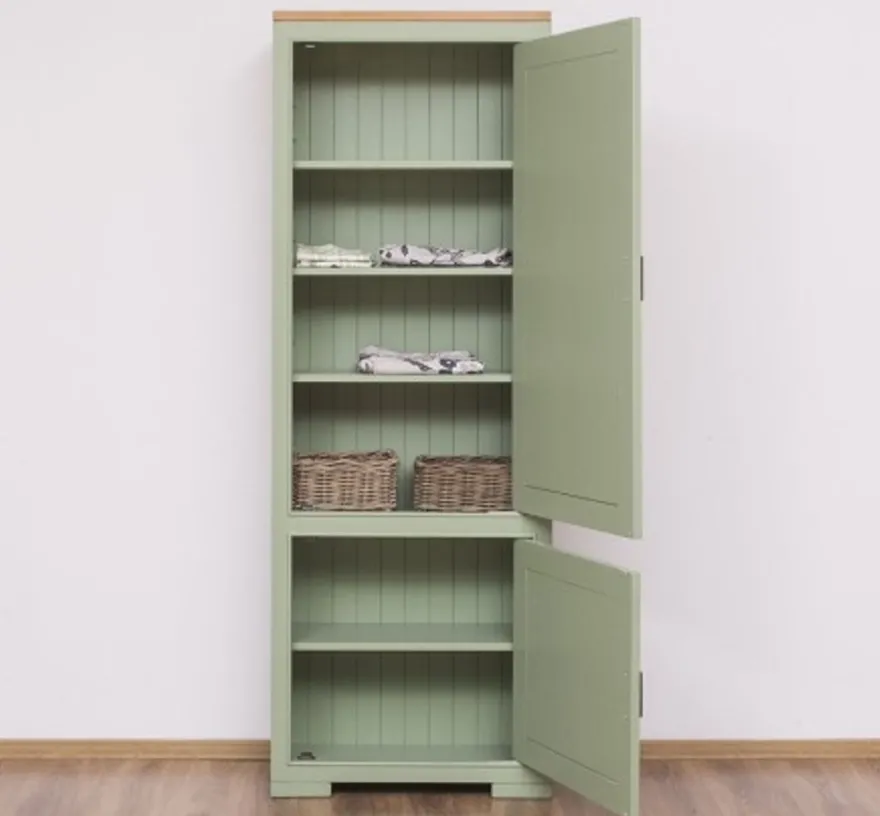 Casa Padrino Schrank im Landhausstil mit 2 Türen, 70 x 35 x 197 cm