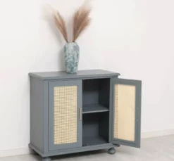Casa Padrino Schrank im Landhausstil Kastanienbraun mit 2 Türen, 90 x 47 x 90 cm