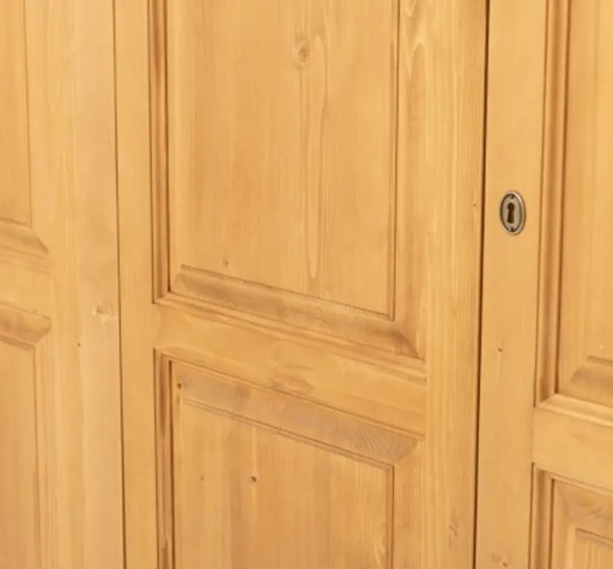 Casa Padrino Schrank im Landhausstil Antikbraun gewachst mit 4 Türen und 4 Schubladen, 232 x 59 x 197 cm