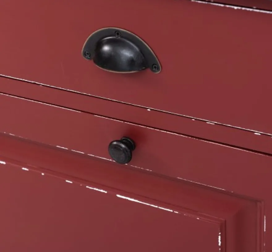 Casa Padrino Schuhschrank im Landhausstil mit 2 Türen und 2 Schubladen, 103 x 35 x 105 cm