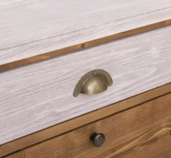 Casa Padrino Schuhschrank im Landhausstil mit 2 Türen und 2 Schubladen, 103 x 35 x 105 cm