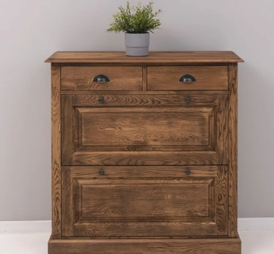 Casa Padrino Schuhschrank im Landhausstil mit 2 Türen und 2 Schubladen, 103 x 35 x 105 cm