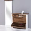 Casa Padrino Schuhschrank im Landhausstil mit 2 Türen und 2 Schubladen, 103 x 35 x 195 cm