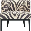 Casa Padrino Sessel im Zebra Design 78 x 74 x H. 77 cm - Luxus Wohnzimmer Sessel