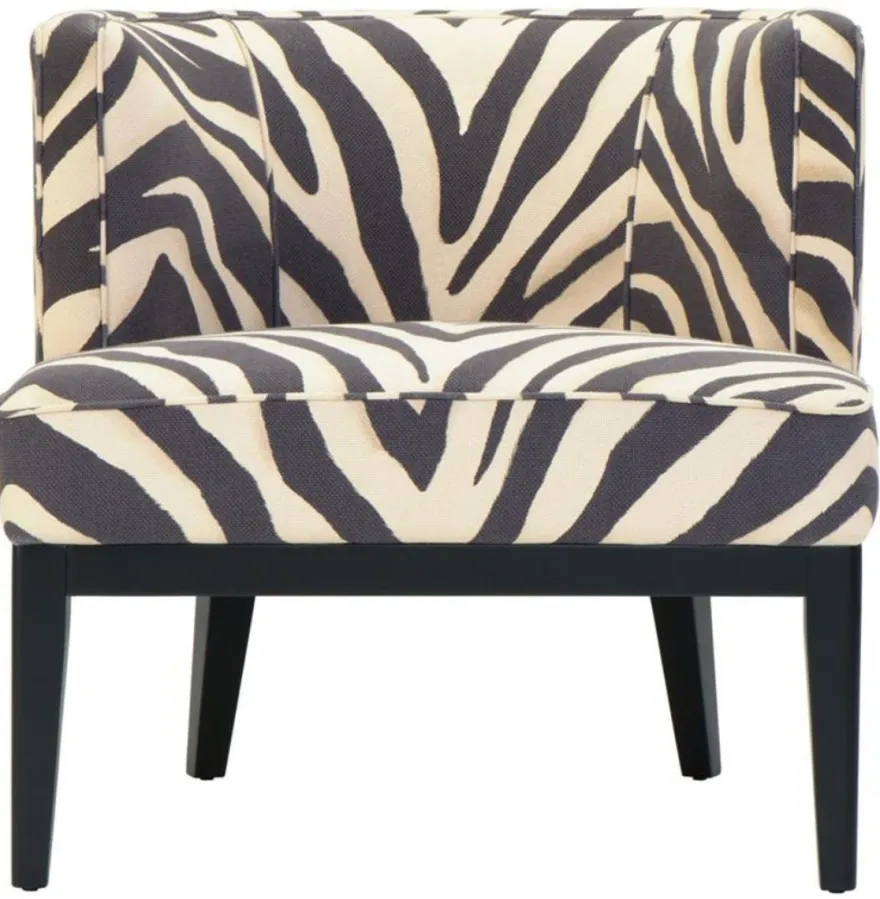 Casa Padrino Sessel im Zebra Design 78 x 74 x H. 77 cm - Luxus Wohnzimmer Sessel