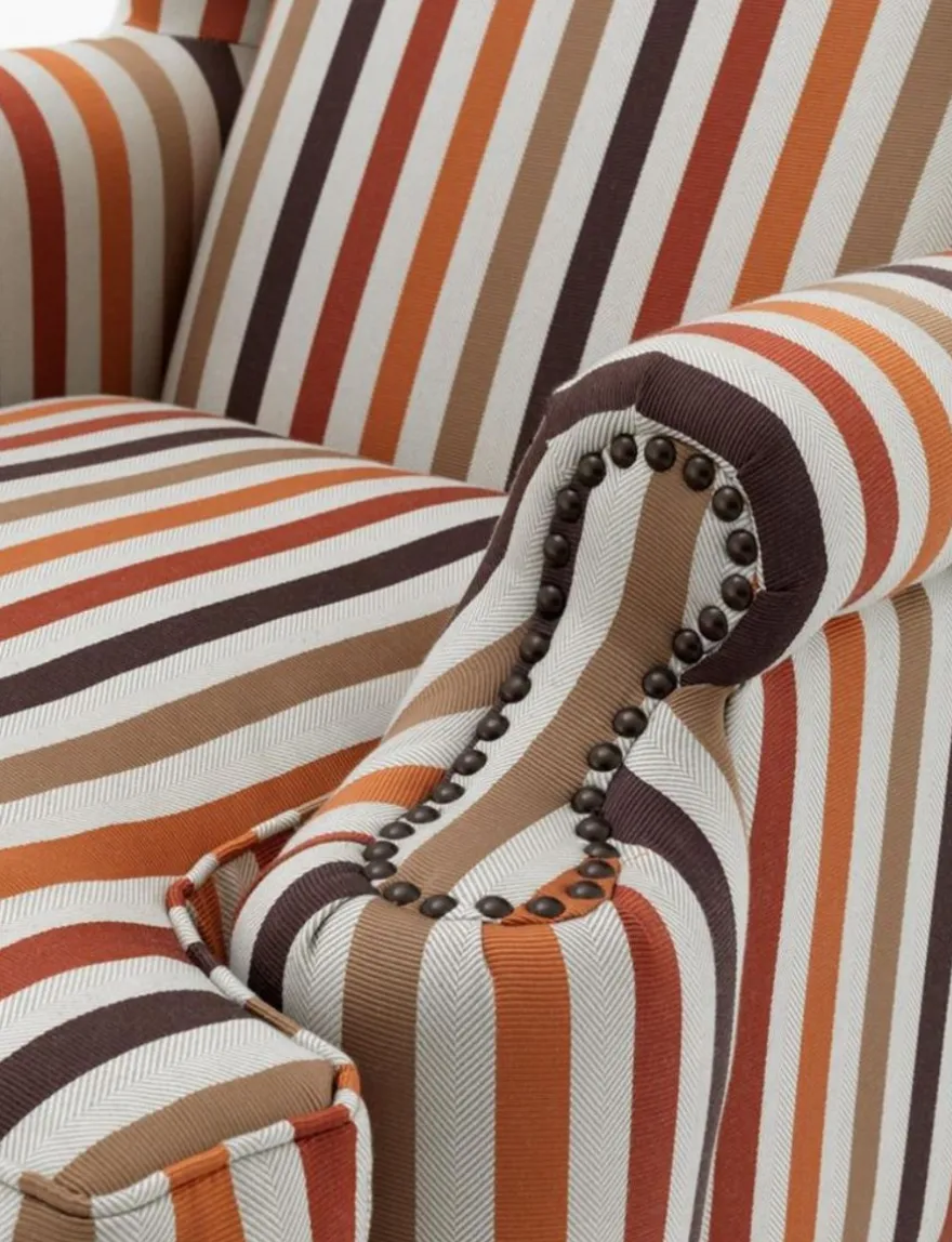 Casa Padrino Sessel mehrfarbig mit schwarzen Beinen 81 x 104 x H. 104 cm - Luxus Kollektion