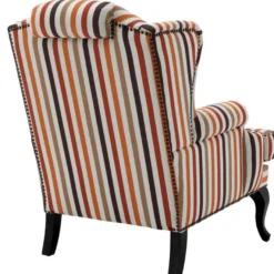 Casa Padrino Sessel mehrfarbig mit schwarzen Beinen 81 x 104 x H. 104 cm - Luxus Kollektion