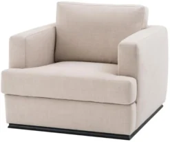 Casa Padrino Sessel Naturfarbig 96 x 103 x H. 86 cm - Luxus Qualität
