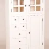 Casa Padrino Shabby Chic Buffetschrank im Landhaus Stil, Weiß, Breite 107 cm, Höhe 168 cm, Tiefe 44 cm