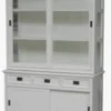 Casa Padrino Shabby Chic Buffetschrank im Landhaus Stil, Weiß, 125 x 48 x 225 cm