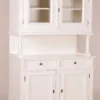 Casa Padrino Shabby Chic Buffetschrank im Landhaus Stil Weiß 120 x 49 x 199 cm - Massiver Esszimmerschrank