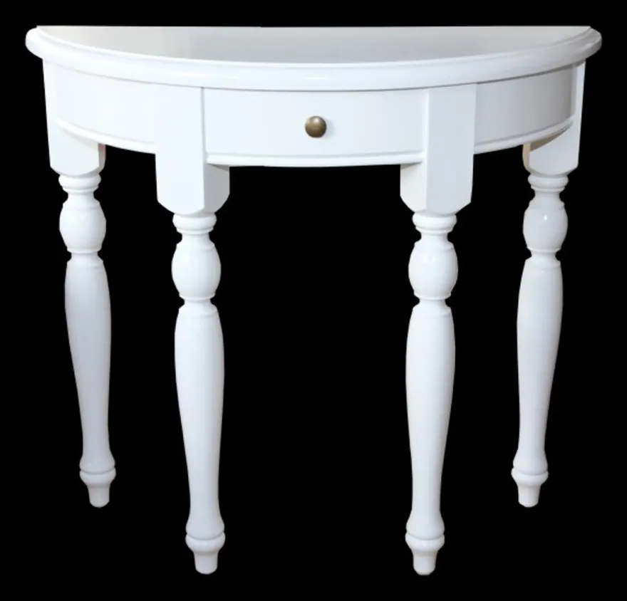 Casa Padrino Shabby Chic Konsolentisch aus Massivholz, Weiss, B 82 cm, H 75 cm, T 32 cm, Konsole im Landhausstil