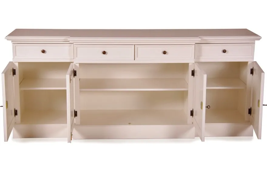 Casa Padrino Shabby Chic Landhaus Stil Kommode Weiß B 217 cm - H 90 cm Möbel Diele Esszimmer Schrank