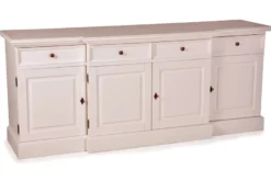 Casa Padrino Shabby Chic Landhaus Stil Kommode Weiß B 217 cm - H 90 cm Möbel Diele Esszimmer Schrank