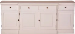Casa Padrino Shabby Chic Landhaus Stil Kommode Weiß B 217 cm - H 90 cm Möbel Diele Esszimmer Schrank