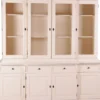 Casa Padrino Shabby Chic Landhaus Stil Schrank Buffetschrank 6-türig Antikstil Weiß mit 4 Schubladen - Schrank Esszimmer