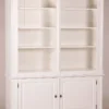 Casa Padrino Shabby Chic Landhaus Stil Schrank Bücherschrank in Weiß - 160 x 48 x 215 cm