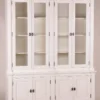 Casa Padrino Shabby Chic Landhaus Stil Schrank Buffetschrank 4-türig Antikstil Weiß - 189 x 50 x 242 cm