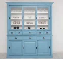 Casa Padrino Sideboard im Landhausstil mit 3 Schiebetüren, 199 x 48 x 225 cm